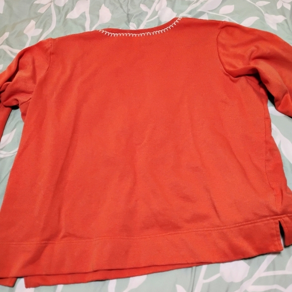 Bobbie Brooks Orange Sweater with Cat and Pumpkin Motif - Picture 7 of 9